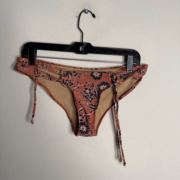 For Love And Lemons Other - For Love & Lemons Floral Print Bikini Bottoms Side Tie Swim Medium